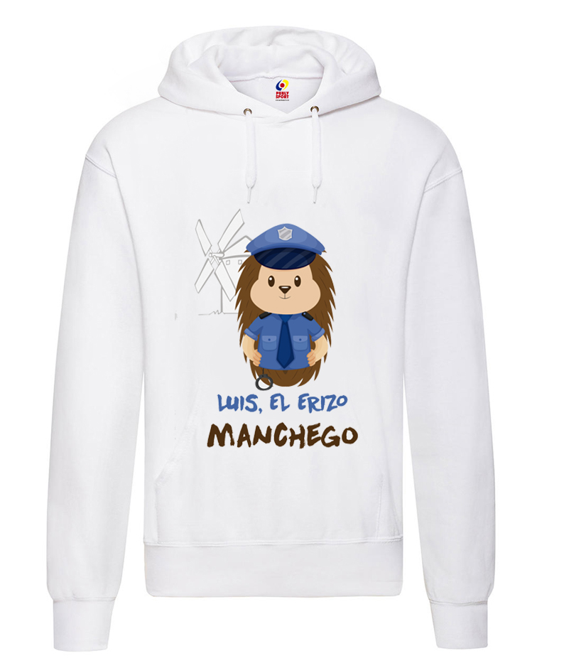 Sudadera Luis el Erizo Manchego Policía
